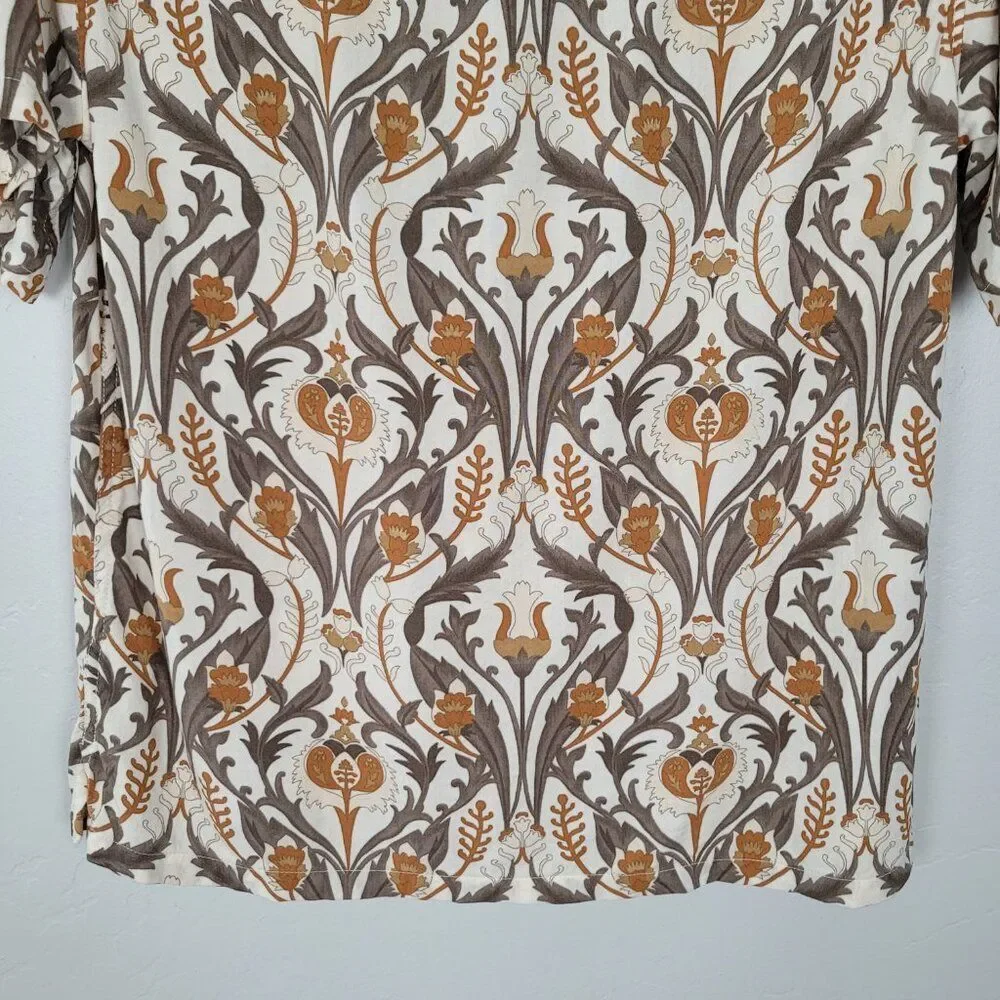 Abercrombie & Fitch Size XS Men's Button Shirt Camp Short Sleeve Floral Multi - Picture 6 of 12